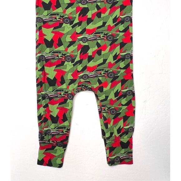 Posh Peanut Mattel Bamboo Muscle Hot Wheels Green Romper 18-24 months Racing - Picture 6 of 8